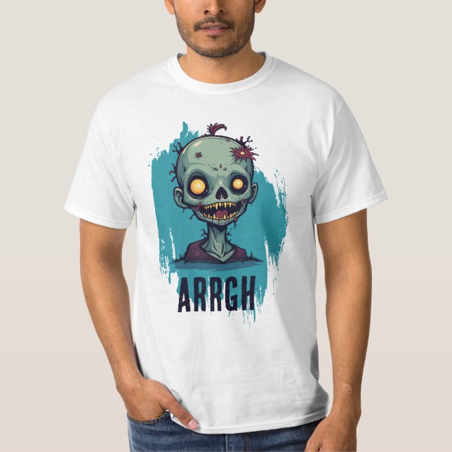 Motif zombie bleu t shirt (Framsida)