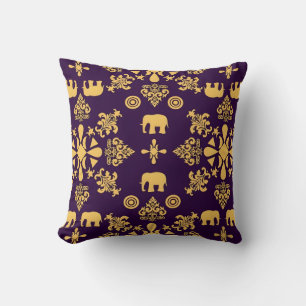 Motifs African Boho Paisley Blommigt Ikat Kudde