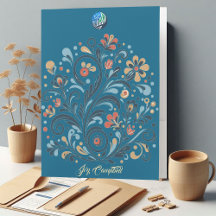 Motifs Blommigt Logotyp Namn Personlig