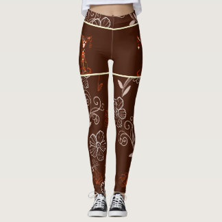 Motifs Chat Japonais & Chrysanthème Leggings