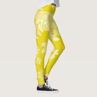 Motifs Chat Japonais & Chrysanthème Leggings