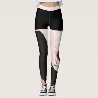 Motifs Floraux & Chat Leggings