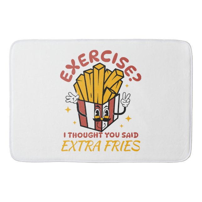 Motion jag trodde du sa extra pommes frites badrumsmatta (Framsidan)