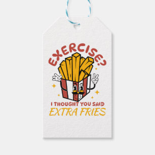 Motion jag trodde du sa extra pommes frites presentetikett