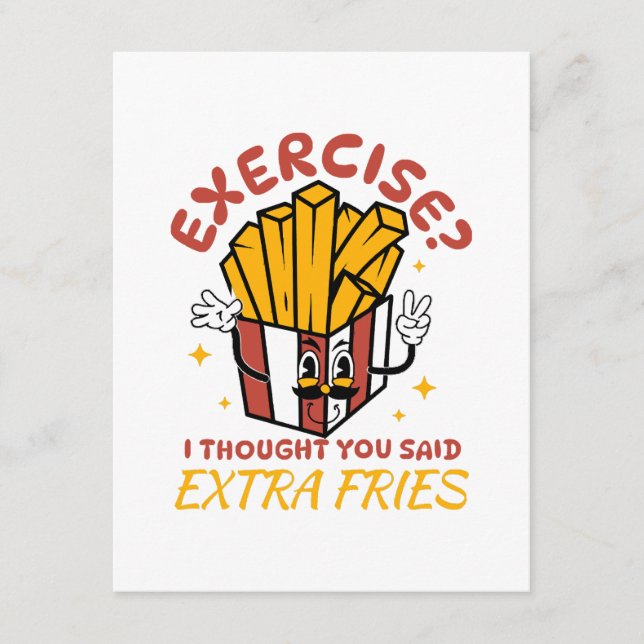 Motion jag trodde du sa extra pommes frites tilläggskort (Framsida)