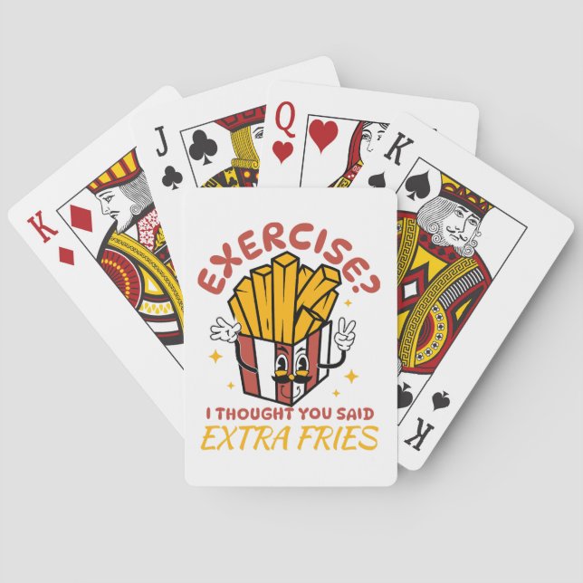 Motion Jag Tyckte Du Sa Extra Pommes Frites Casinokort (Baksidan)