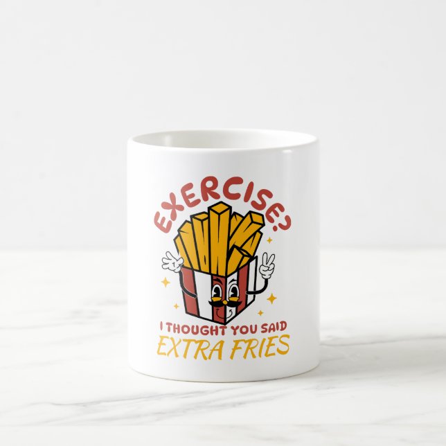 Motion Jag Tyckte Du Sa Extra Pommes Frites Kaffemugg (Center)
