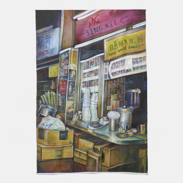 Motionella laddade krafter för ljus kökshandduk (Vertikal)