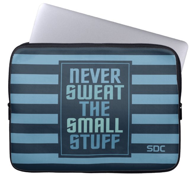 Motiv anpassningsbar monogram laptop sleeve (Framsidan)