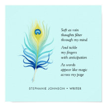 Motiv Dikt för skrivprogram Peacock Quill Pen