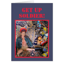 Motiv- eller Lycka till-Hälsning-kort