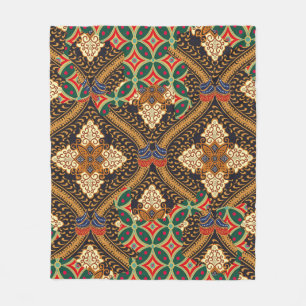 Motiv från indonesisk batik med mycket tydlig plan fleecefilt