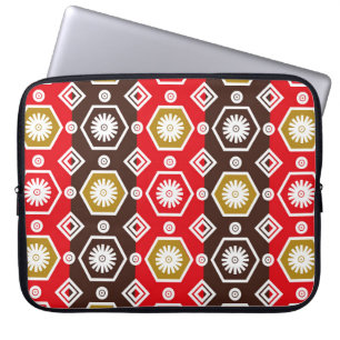 Motiv från indonesisk batik med mycket tydlig plan laptop fodral