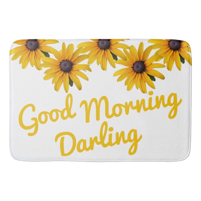 Motiv Gult Flower Photo Flower Bath Mat Badrumsmatta (Framsidan)