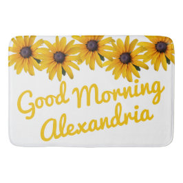 Motiv Gult Flower Photo Namn Badrumsmatta