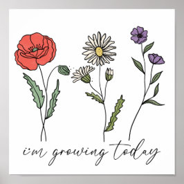 Motiv inspiration Blommigt Hand plockade Flowers Poster