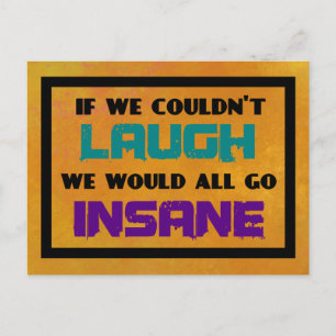 Motiv inspirationsoffert för skratt vykort