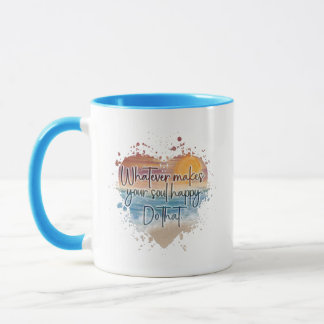 Motiv, inspirerande, slitstark, strålande hjärta mugg