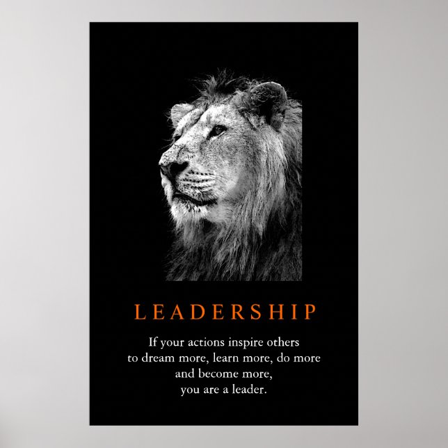 Motiv, ledarskapsvarivit, Lejon Poster (Framsidan)