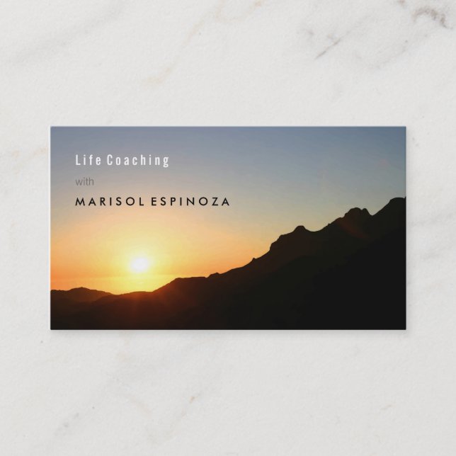Motiv Life Coach inspiration Mountain Klitain Visitkort (Framsida)