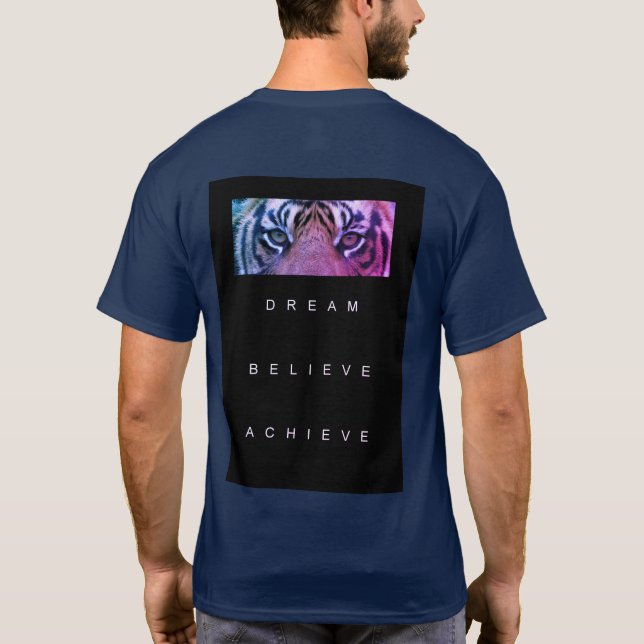 Motiv mall Modern Elegant - marin blå T Shirt (Baksida)