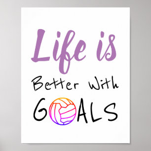 Motiv netbollcitat för liv och mål poster