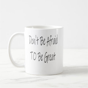 Motiv och inspirerande citat med fint teckensnitt kaffemugg