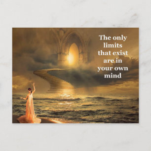 Motiv och inspirerande citat vykort