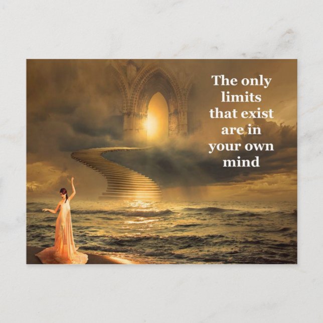 Motiv och inspirerande citat vykort (Framsida)