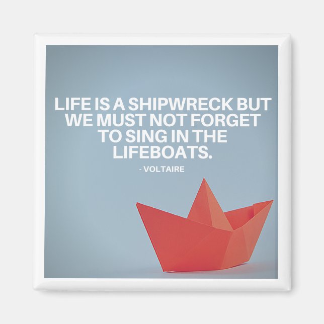 Motiv och inspirerande citattecken magnet (Framsidan)