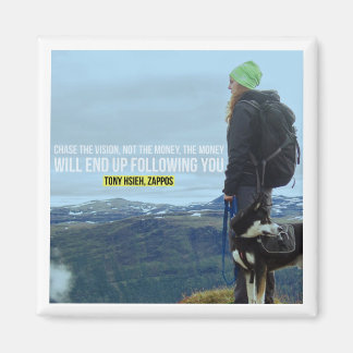 Motiv och inspirerande citattecken magnet