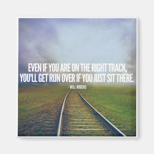 Motiv och inspirerande citattecken magnet (Framsidan)