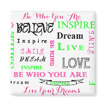 Motiv och inspirerande Ord Magnet