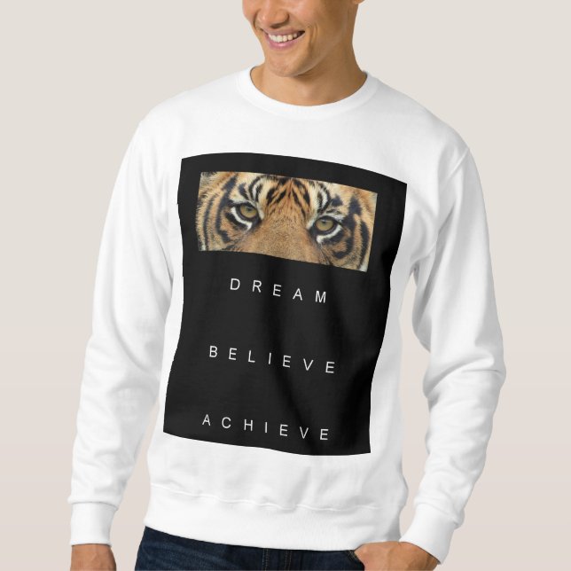 Motiv offertmall Tiger Öga Modern Manar Lång Ärmad Tröja (Framsida)