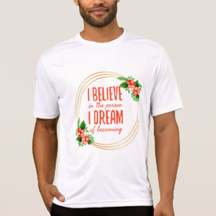 Motiv ord för framgång och livskamp t shirt