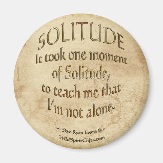 Motiv poetry Magnet "On Solitude" (Framsidan)