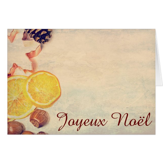 Motiv till jul med frukt.. OBS kort (Framsidan Horizontal)