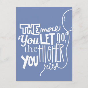 Motivate Let Go Stiga upp High Färg Postcard Vykort