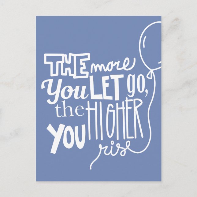 Motivate Let Go Stiga upp High Färg Postcard Vykort (Framsida)