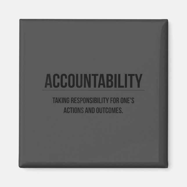 Motivation Accountability Entrepreneur Slogan Quot Magnet (Framsidan)