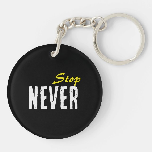 Motivation Akryl Nyckelring – Minimalistisk Design (Baksidan)