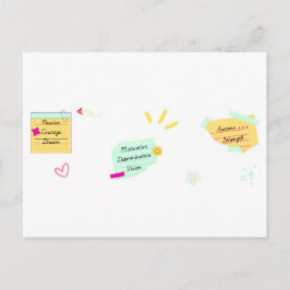 Motivation and positive vibes vykort