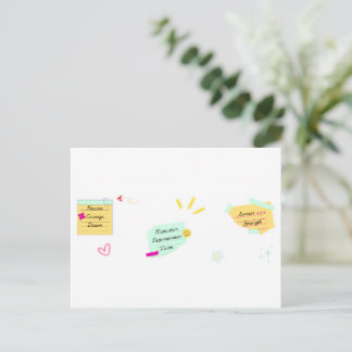 Motivation and positive vibes vykort