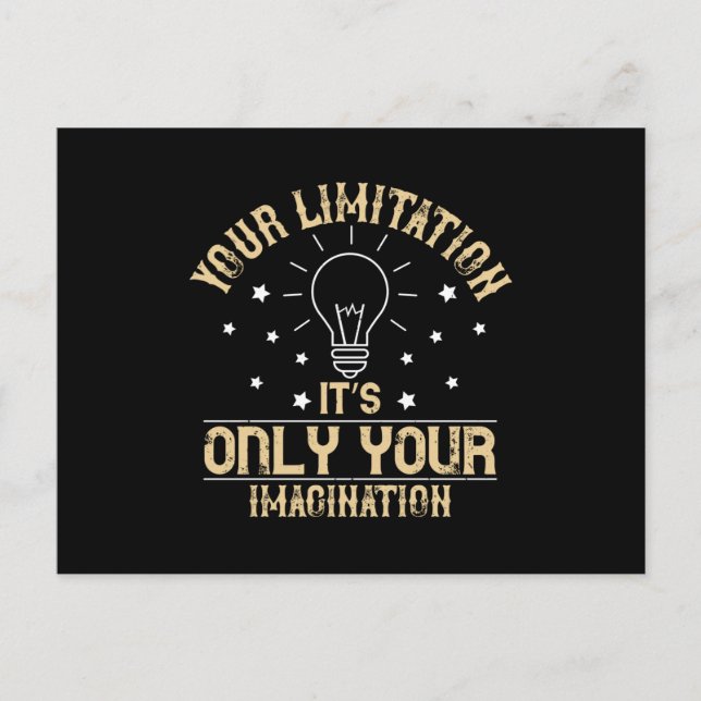 Motivation - Begränsning Är Fantasi Vykort (Framsida)