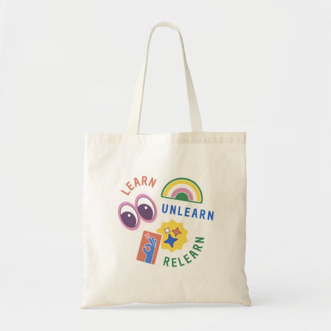 Motivation Education Tote Bag Tygkasse (Framsidan)