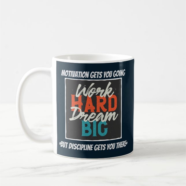 "Motivation får dig att gå" Kaffemugg (Vänster)