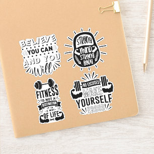 Motivation Fitnesspaket Träning Gym Set Klistermärken