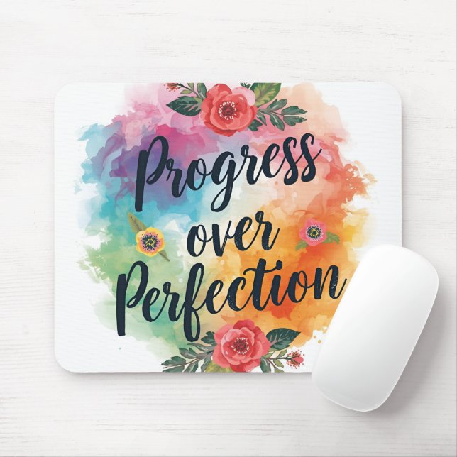 Motivation Framsteg Före Perfektion Musmatta (Med mus)