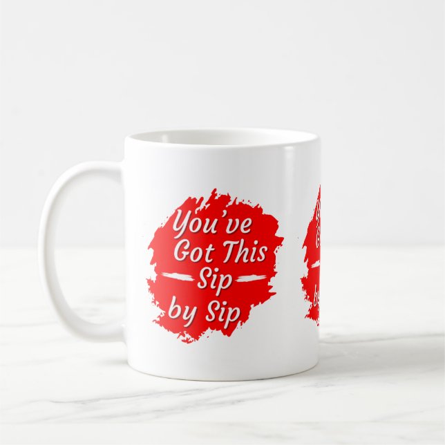 Motivation klunk för klunk kaffemugg (Vänster)