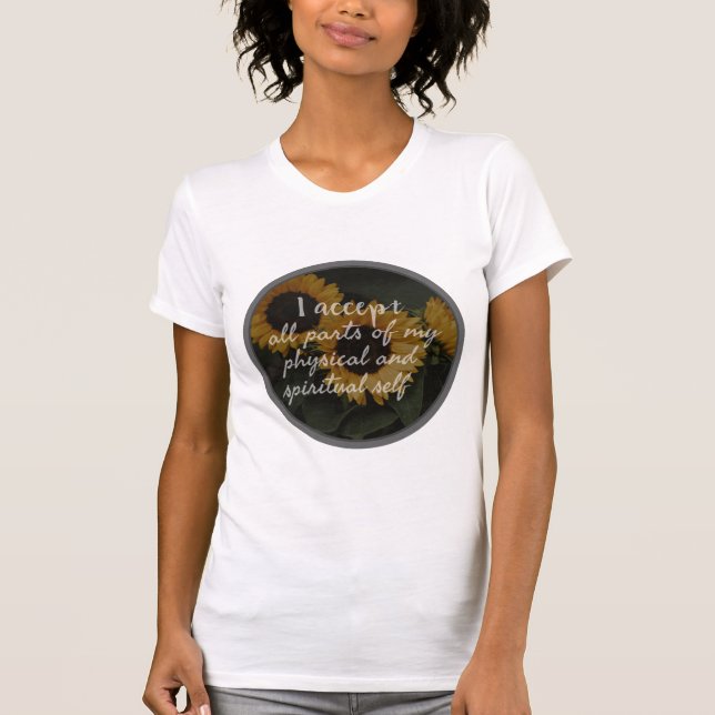 Motivation ord för självacceptans t shirt (Framsida)